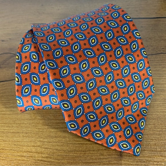 Jos. A. Bank Other - Jos. A. Bank Orange Blue Silk Necktie Tie
